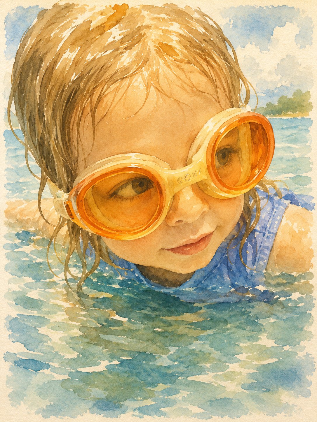Marko learning to swim