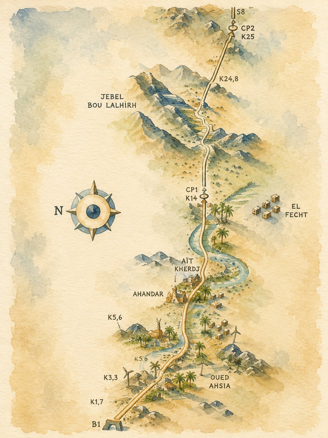 The Marathon des Sables route