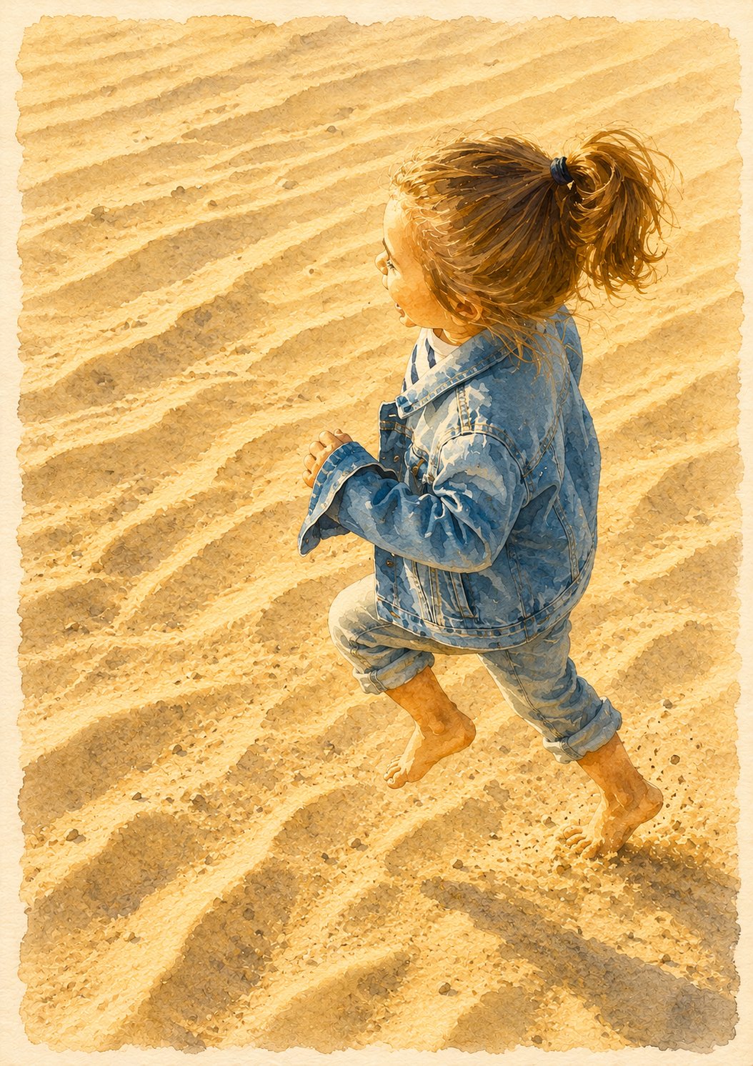Running across the dunes